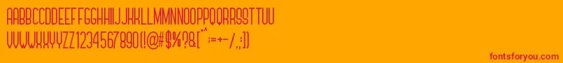Forever Together Sans Font – Red Fonts on Orange Background