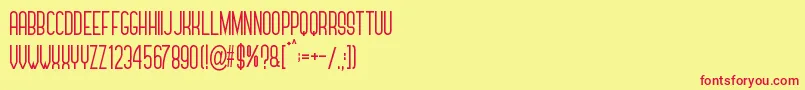 Forever Together Sans-Schriftart – Rote Schriften auf gelbem Hintergrund