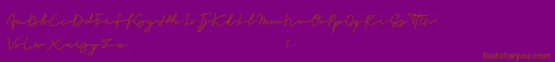 Forever-Schriftart – Braune Schriften auf violettem Hintergrund