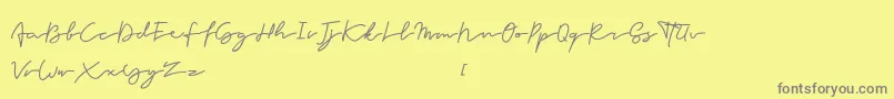 Forever Font – Gray Fonts on Yellow Background