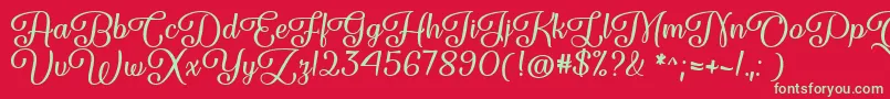 Forgiven Script   Font – Green Fonts on Red Background