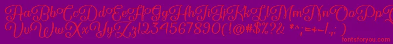Lisätietoja Forgiven Script -fontista Forgiven Script -fontti – punaiset fontit violetilla taustalla