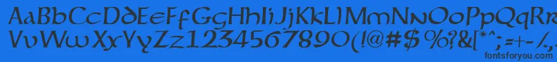 forgotten uncial Font – Black Fonts on Blue Background