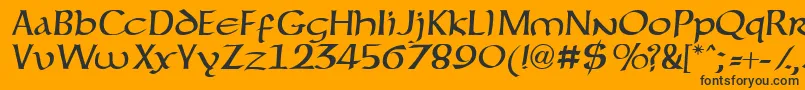 forgotten uncial Font – Black Fonts on Orange Background