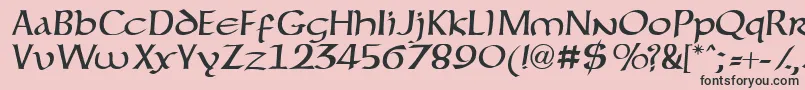 forgotten uncial Font – Black Fonts on Pink Background