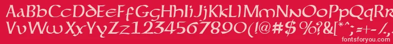 forgotten uncial Font – Pink Fonts on Red Background