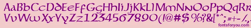 forgotten uncial Font – Purple Fonts on Pink Background