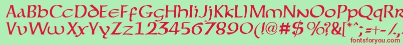 forgotten uncial Font – Red Fonts on Green Background