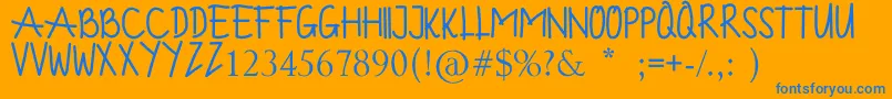 FORGOTTEN Font – Blue Fonts on Orange Background