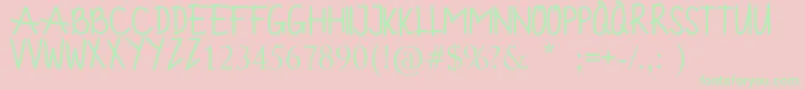 FORGOTTEN Font – Green Fonts on Pink Background