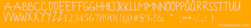 FORGOTTEN Font – Pink Fonts on Orange Background