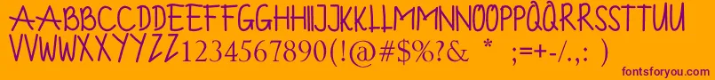 FORGOTTEN Font – Purple Fonts on Orange Background