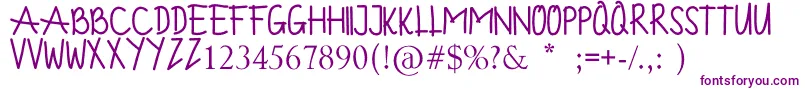 FORGOTTEN Font – Purple Fonts on White Background