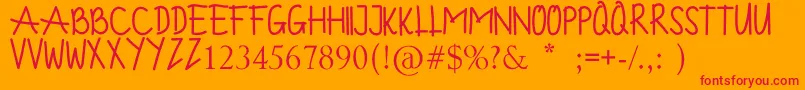 FORGOTTEN Font – Red Fonts on Orange Background