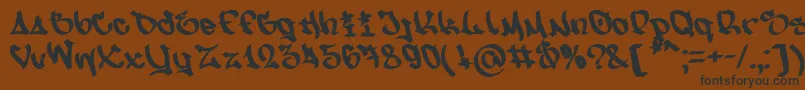 NfsMw Font – Black Fonts on Brown Background