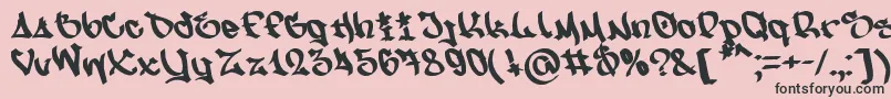 fuente NfsMw – Fuentes Negras Sobre Fondo Rosa