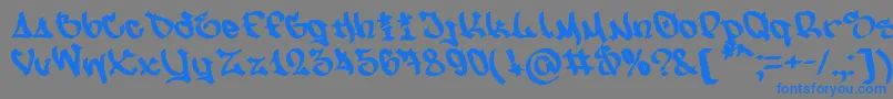 NfsMw Font – Blue Fonts on Gray Background