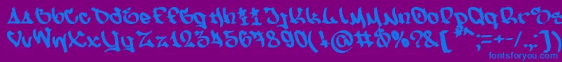 NfsMw Font – Blue Fonts on Purple Background