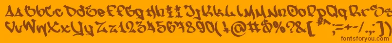 fuente NfsMw – Fuentes Marrones Sobre Fondo Naranja