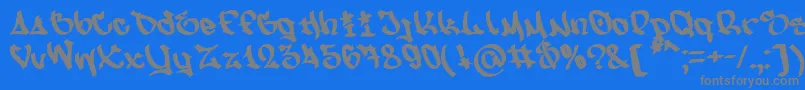 NfsMw Font – Gray Fonts on Blue Background