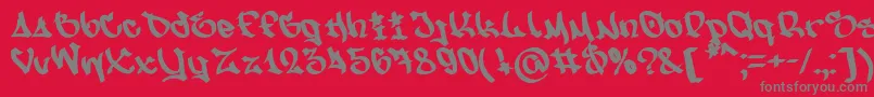 NfsMw Font – Gray Fonts on Red Background