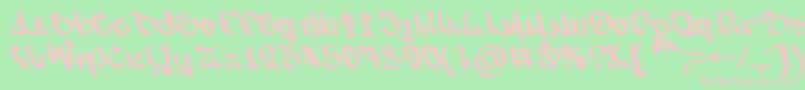 NfsMw Font – Pink Fonts on Green Background