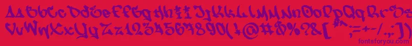 Fonte NfsMw – fontes roxas em um fundo vermelho