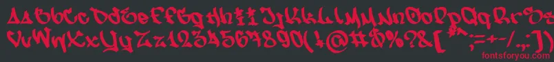 NfsMw Font – Red Fonts on Black Background