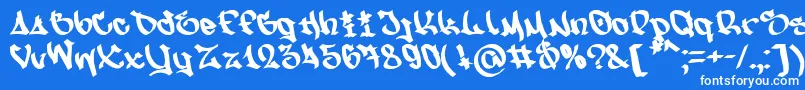 フォントNfsMw – 青い背景に白い文字