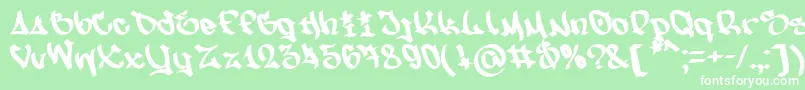 NfsMw Font – White Fonts on Green Background