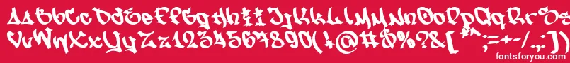 NfsMw Font – White Fonts on Red Background