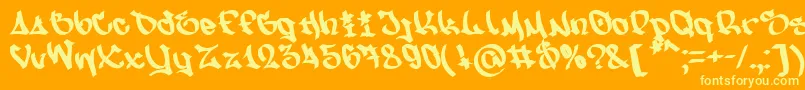 fuente NfsMw – Fuentes Amarillas Sobre Fondo Naranja