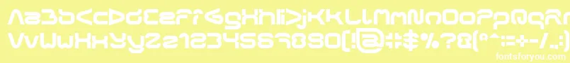 Шрифт FORMAL ART Bold – белые шрифты на жёлтом фоне