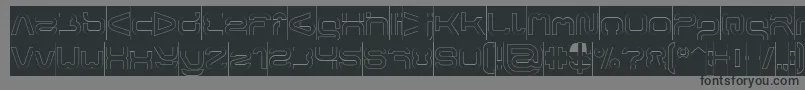 Шрифт FORMAL ART Hollow Inverse – чёрные шрифты на сером фоне