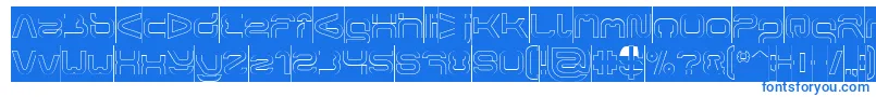 Шрифт FORMAL ART Hollow Inverse – синие шрифты на белом фоне