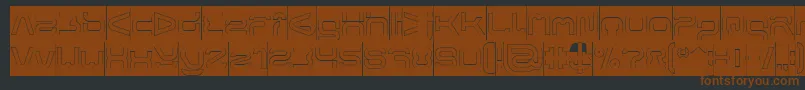FORMAL ART Hollow Inverse-fontti – ruskeat fontit mustalla taustalla