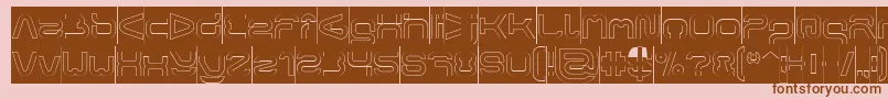 フォントFORMAL ART Hollow Inverse – ピンクの背景に茶色のフォント