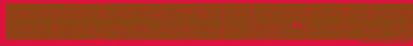 FORMAL ART Hollow Inverse-Schriftart – Braune Schriften auf rotem Hintergrund