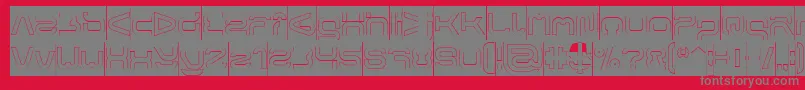 Шрифт FORMAL ART Hollow Inverse – серые шрифты на красном фоне