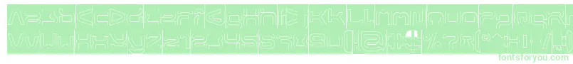 フォントFORMAL ART Hollow Inverse – 白い背景に緑のフォント
