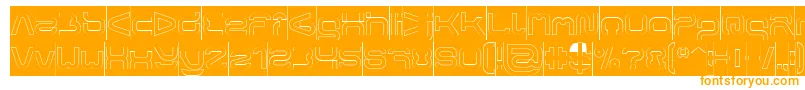 FORMAL ART Hollow Inverse-Schriftart – Orangefarbene Schriften auf weißem Hintergrund