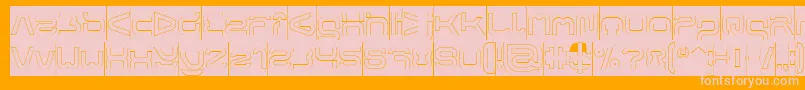Шрифт FORMAL ART Hollow Inverse – розовые шрифты на оранжевом фоне
