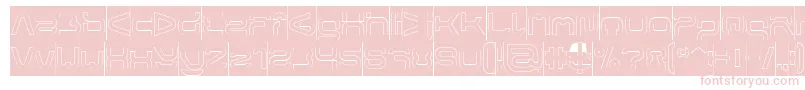 FORMAL ART Hollow Inverse Font – Pink Fonts on White Background