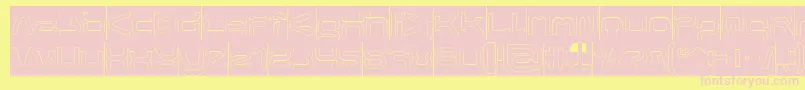 FORMAL ART Hollow Inverse Font – Pink Fonts on Yellow Background
