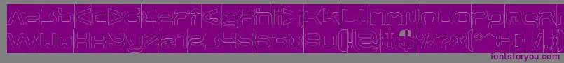 Шрифт FORMAL ART Hollow Inverse – фиолетовые шрифты на сером фоне