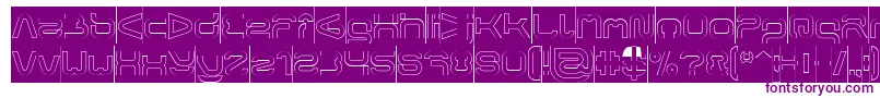 FORMAL ART Hollow Inverse-fontti – violetit fontit valkoisella taustalla