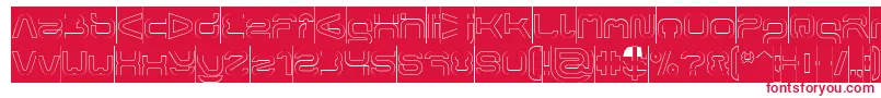 Шрифт FORMAL ART Hollow Inverse – красные шрифты на белом фоне