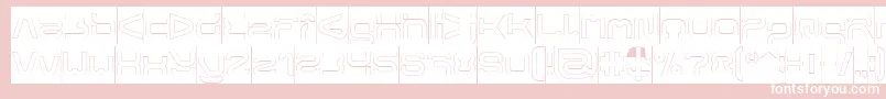 Czcionka FORMAL ART Hollow Inverse – białe czcionki na różowym tle