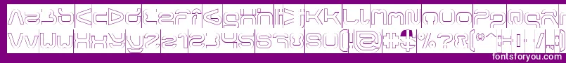 Шрифт FORMAL ART Hollow Inverse – белые шрифты на фиолетовом фоне