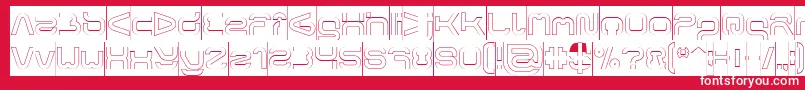FORMAL ART Hollow Inverse-fontti – valkoiset fontit punaisella taustalla